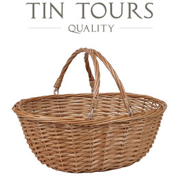 KOSZ WIKLINOWY ZE SKŁADANYMI UCHWYTAMI 41x32x16/30 cm