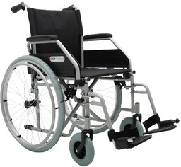 Wózek inwalidzki stalowy ze składaną ramą - uchylne