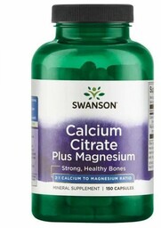 SWANSON Calcium Citrate Plus Magnesium 2:1 (150 kaps.)
