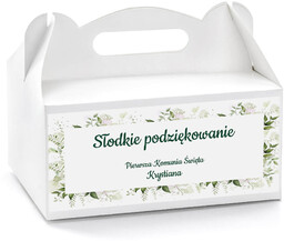 Personalizowane pudełka na ciasto komunijne - 6 szt.