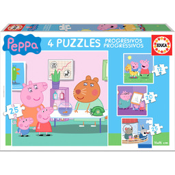 Educa, puzzle, Świnka Peppa, 12/16/20/25 el.