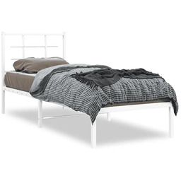 Edinos Białe metalowe łóżko jednoosobowe 90x200 cm N8-W40