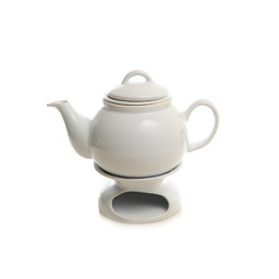 Biały Dzbanek Z Podgrzewaczem 1 Litr Mieroszów