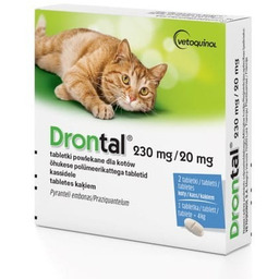 Vetoquinol Drontal tabletki odrobaczające kot 2szt