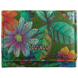 Mały portfel damski BajuBaj z kolorowej skóry naturalnej