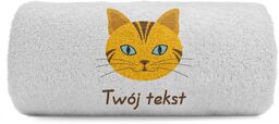Duży ręcznik haftowany z głową tygryska 140x70
