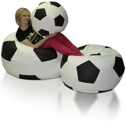 Zestaw Pufy Football XXXL worek sako dla dzieci