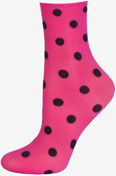 Rajstopowe cienkie skarpetki w grochy Forte Big Dots
