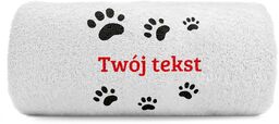 Duży ręcznik z haftem kocie łapki 140x70