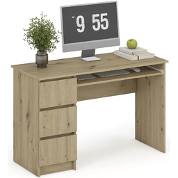 Elior Biurko nowoczesne z szufladami dąb artisan B6-S80