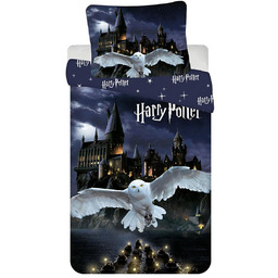 Pościel z mikrofIbry 140x200 Harry Potter Hogwarts Night