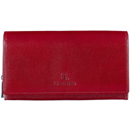 Czerwony damski portfel skórzany Canaletto naturalna skóra garbowana