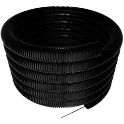 Rura karbowana z pilotem peszel 25 mm czarna