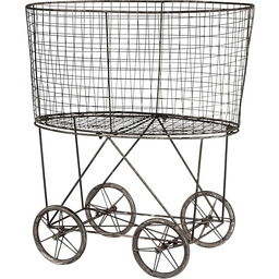 Creative Co-op DE2757 Vintage metalowy kosz na pranie