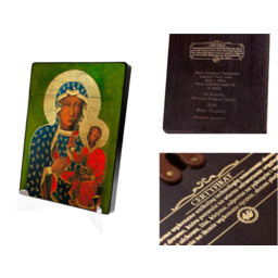 Naklejana ikona religijna Matka Boża Częstochowska Wędrująca