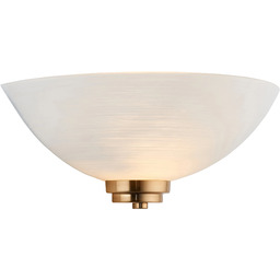Kinkiet szklany półokrągły mosiężny 38cm 112439 z serii