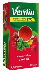 Verdin Fix z maliną, 20 saszetek