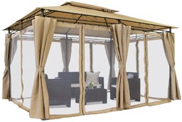 Pawilon ogrodowy Ibiza 3x4m kremowy z moskitierą Garden