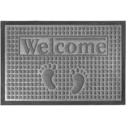 Wycieraczka gumowa Welcome" 60 x 40 cm, szara