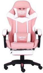 Fotel Gamingowy z podnóżkiem INFINI ESPACE Pink