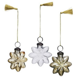 Madam Stoltz - Zestaw trzech szklanych bombek