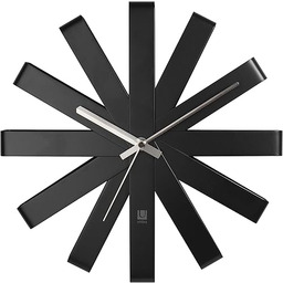 Umbra Zegar Ścienny, Czarny, 30.5 x 30.5 x