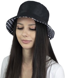 BUCKET HAT czapka dwustronna KAPELUSZ kratka