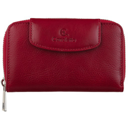Czerwony damski skórzany portfel Canaletto naturalna skóra garbowana