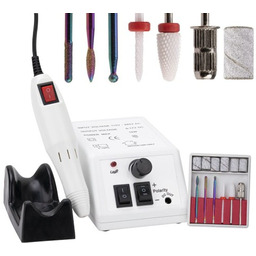 Frezarka do manicure 15W z kompletem frezów biała