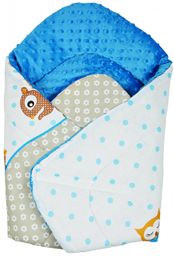 Rożek niemowlęcy Minky + Bawełna, Dwustronny - Sowy