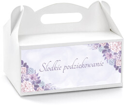 Pudełka na ciasto lawendowe - 6 szt.