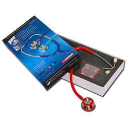 GIMA CLASSIC DUAL HEAD STETHO - Czerwony Stetoskop