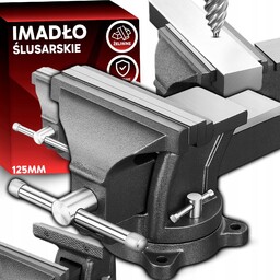 Imadło Stołowe Obrotowe Stolarskie 125 MM Żeliwne Szczęki