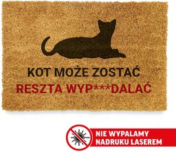 Wycieraczka pod drzwi KOT MOZE ZOSTAĆ RESZTA WYPIER****Ć