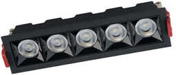 Oprawa sufitowa podtynkowa MIDI LED BLACK 20.7cm 20W