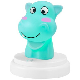 ALECTO Lampka nocna Silly Hippo Niebieski