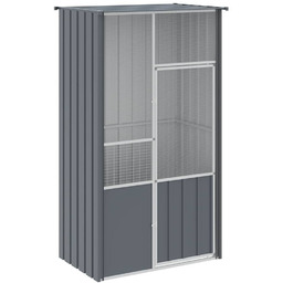 Vidaxl Woliera, Antracytowa, 115X78X200 cm, Galwanizowana Stal