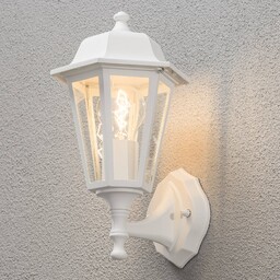 Konstsmide Urocza zewnętrzna lampa ścienna GRADO, biała
