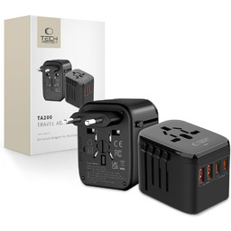 TECH-PROTECT TA200 TRAVEL ADAPTER EU / UK /