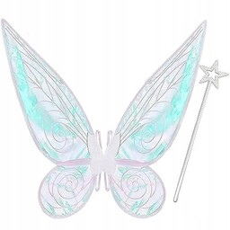 SKRZYDŁA WRÓŻKI DLA DOROSŁYCH MOTYLOWE Z RÓŻDŻKĄ