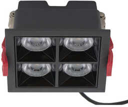 Oprawa punktowa podtynkowa MIDI LED BLACK szer. 9,2cm