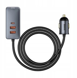 Mocna Ładowarka samochodowa 120W z rozgałęźnikiem Baseus 2x