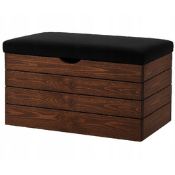 Pufa schowek drewniana z siedziskiem skrzynia do przedpokoju