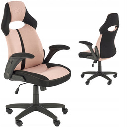 Fotel do biurka młodzieżowy Bloom cz-różowy Halmar