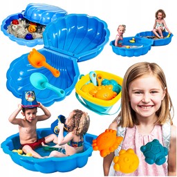 Duża Piaskownica Muszla Suchy Basen 2W1 XL Muszelka