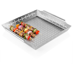 Koszyk do grillowania stalowy perforowany 39,5x35x6 cm