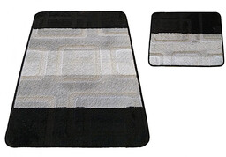 Profeos Czarne nowoczesne dywaniki do łazienki B9-C26