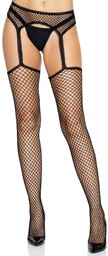 Leg Avenue Net Stockings with Garter Belt 1956