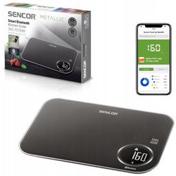 Waga kuchenna elektroniczna Bluetooth do 5 kg czarna
