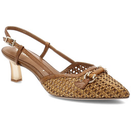 Tamaris Brązowe Sandały Eleganckie Obuwie Damskie